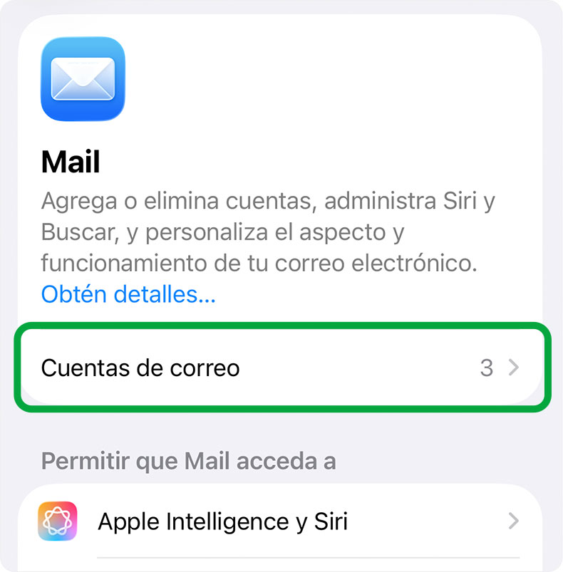 Mail - Cuentas de correo